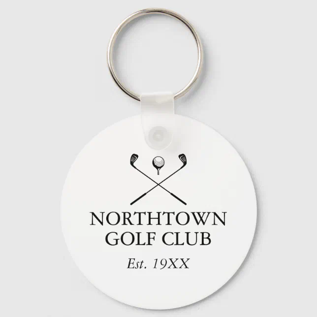 Personalized Golf Club Name Classic Keychain Zazzle