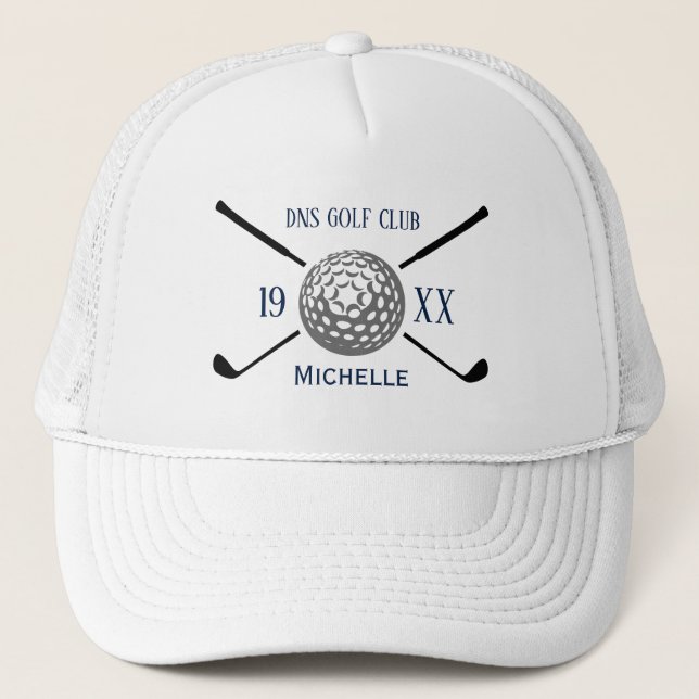 Personalized Golf Club Name Classic Trucker Hat (Front)