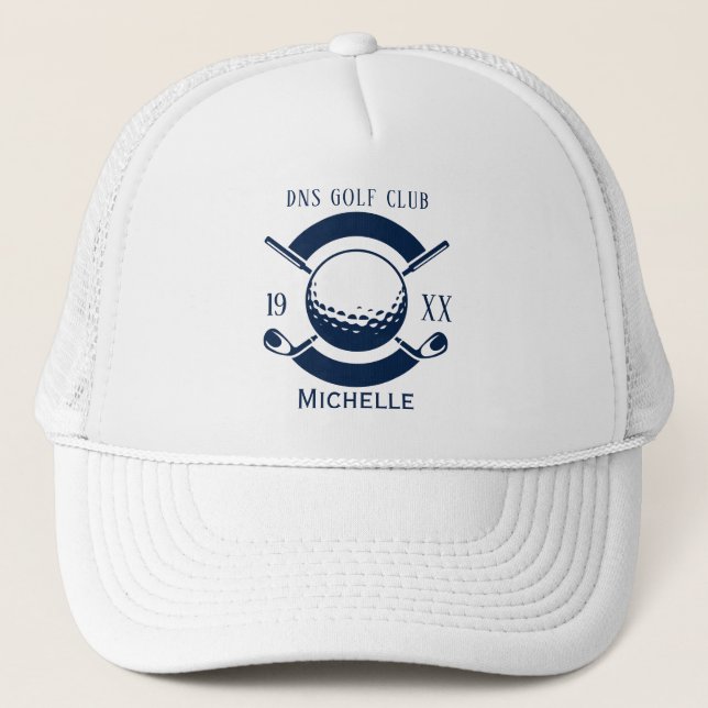 Personalized Golf Club Name Classic Trucker Hat (Front)