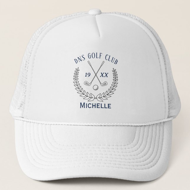 Personalized Golf Club Name Classic Trucker Hat (Front)