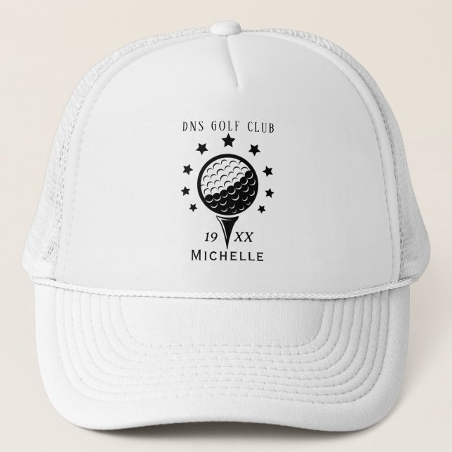 Personalized Golf Club Name Classic Trucker Hat (Front)