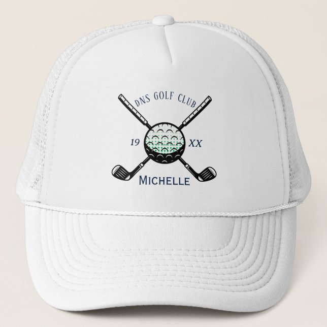 Personalized Golf Club Name Classic Trucker Hat (Front)