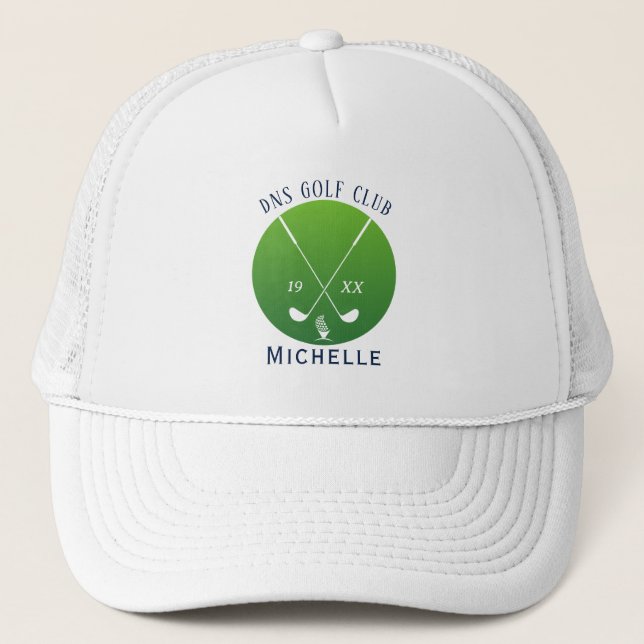Personalized Golf Club Name Classic Trucker Hat (Front)