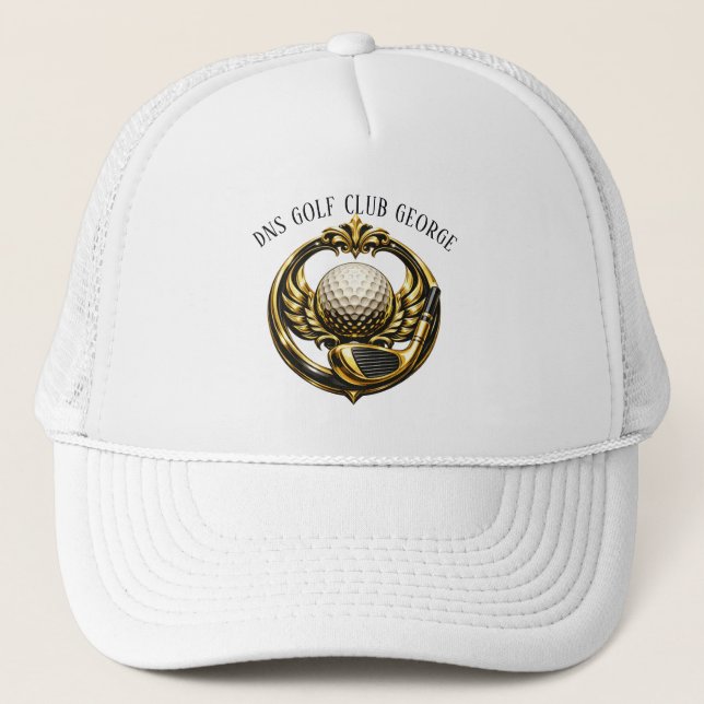 Personalized Golf Club Name Classic Trucker Hat (Front)