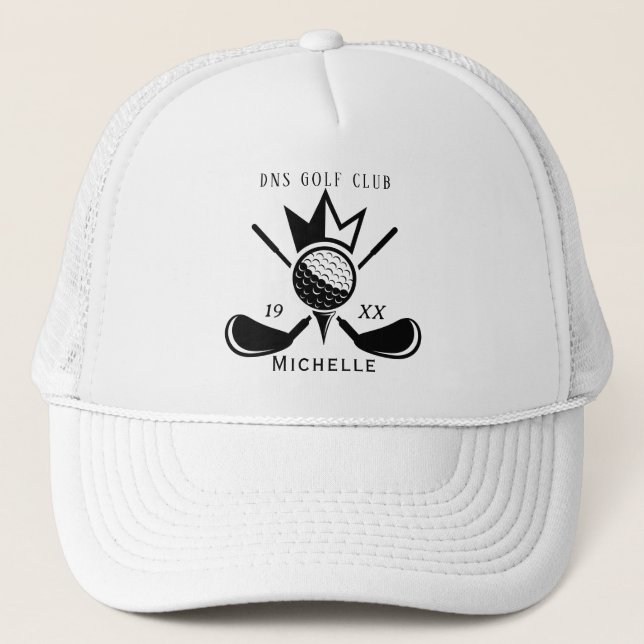Personalized Golf Club Name Classic Trucker Hat (Front)