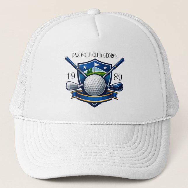 Personalized Golf Club Name Classic Trucker Hat (Front)