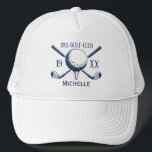 Personalized Golf Club Name Classic Trucker Hat<br><div class="desc">the perfect blend of comfort, function, and laid-back attitude. Featuring a breathable mesh back, adjustable snap closure, and bold front design, this hat is made for everyday wear. Whether you're hitting the road, running errands, or hanging out outdoors, it adds the right touch of casual flair to any outfit. Great...</div>
