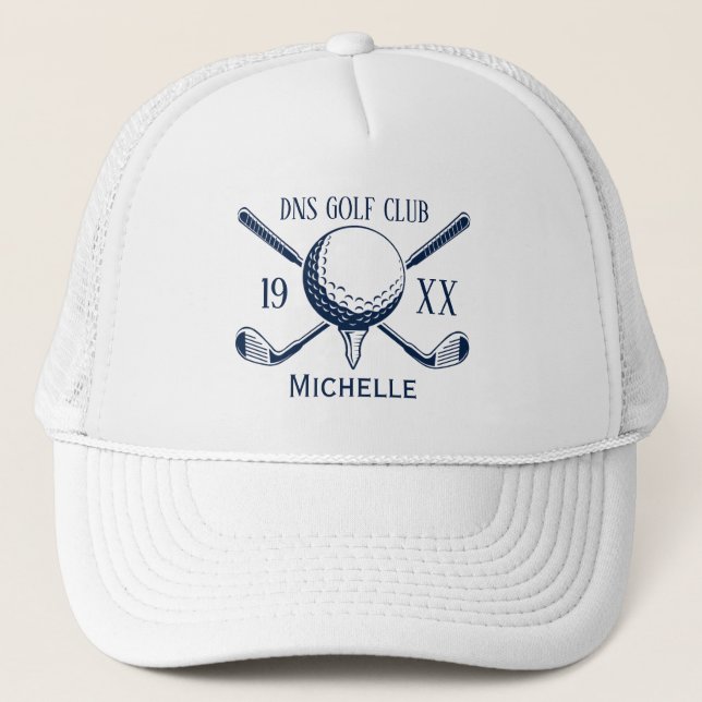 Personalized Golf Club Name Classic Trucker Hat (Front)