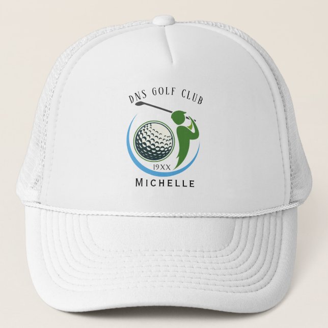 Personalized Golf Club Name Classic Trucker Hat (Front)