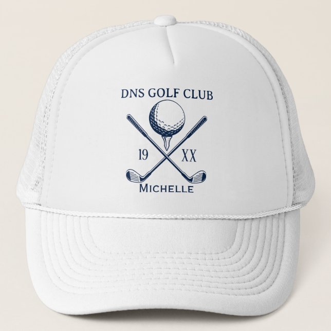 Personalized Golf Club Name Classic Trucker Hat (Front)