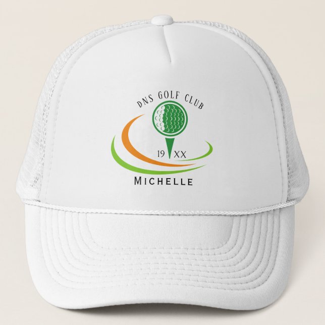Personalized Golf Club Name Classic Trucker Hat (Front)