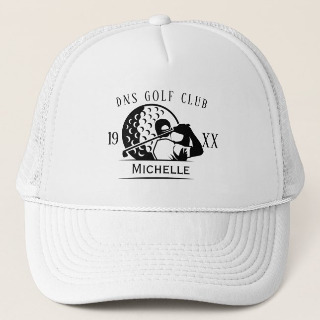 Personalized Golf Club Name Classic Trucker Hat (Front)