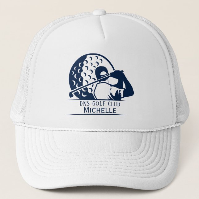 Personalized Golf Club Name Classic Trucker Hat (Front)