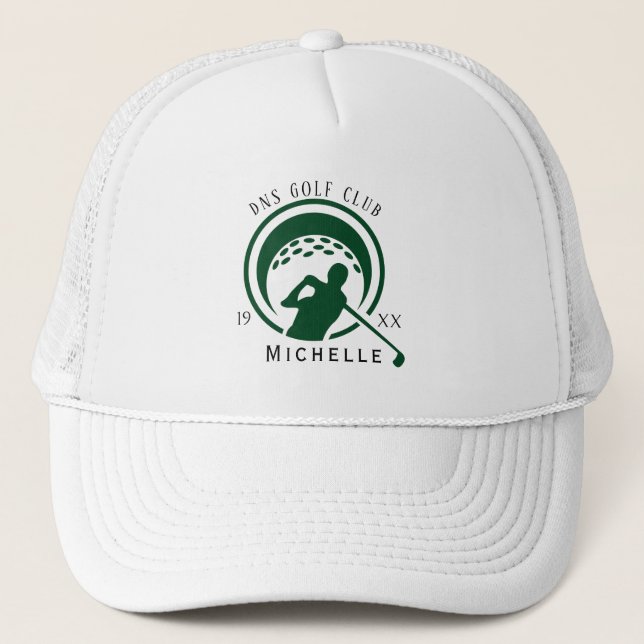 Personalized Golf Club Name Classic Trucker Hat (Front)