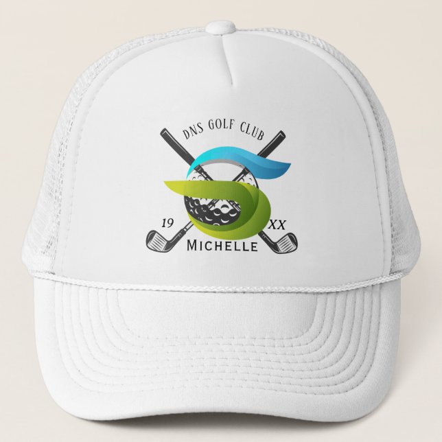 Personalized Golf Club Name Classic Trucker Hat (Front)