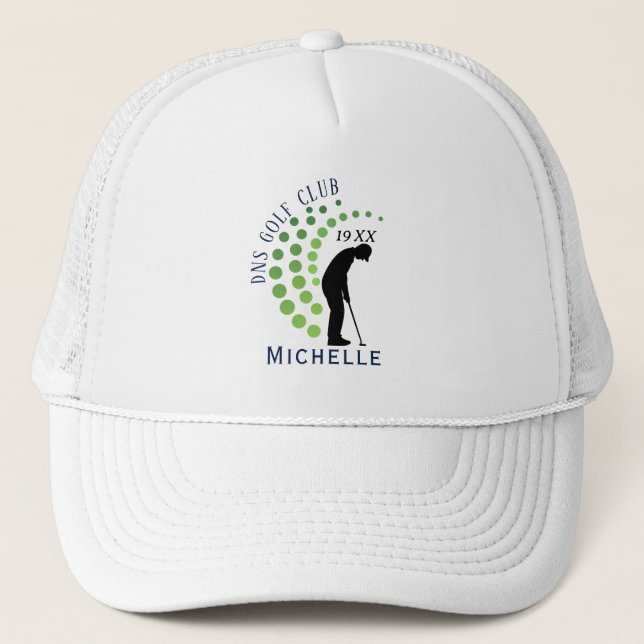 Personalized Golf Club Name Classic Trucker Hat (Front)