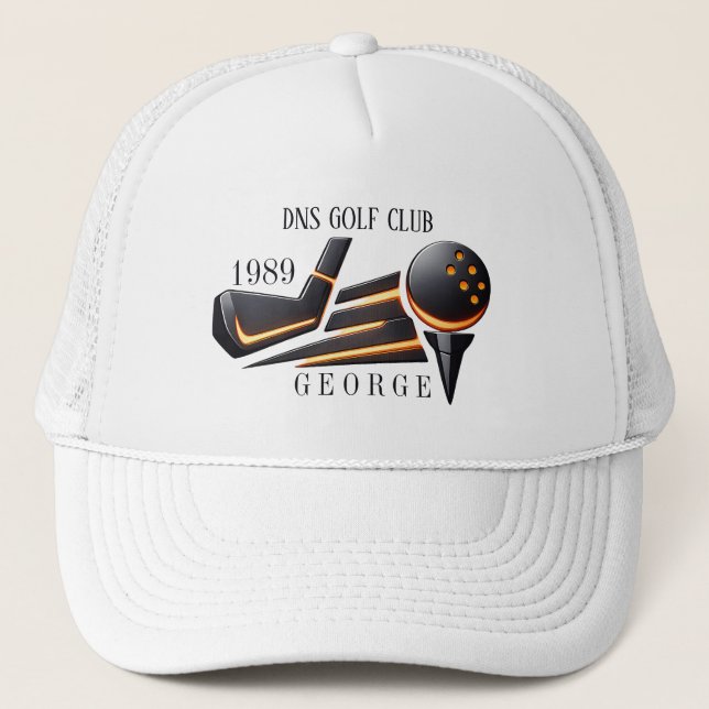 Personalized Golf Club Name Classic Trucker Hat (Front)