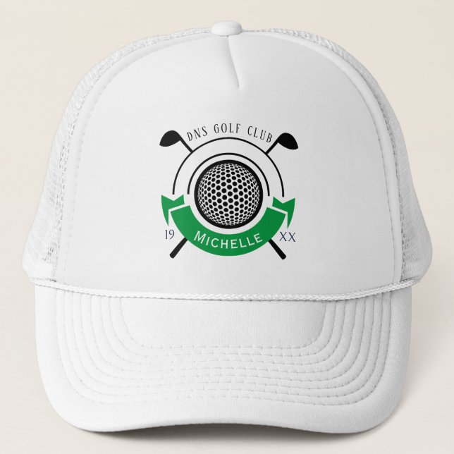 Personalized Golf Club Name Classic Trucker Hat (Front)