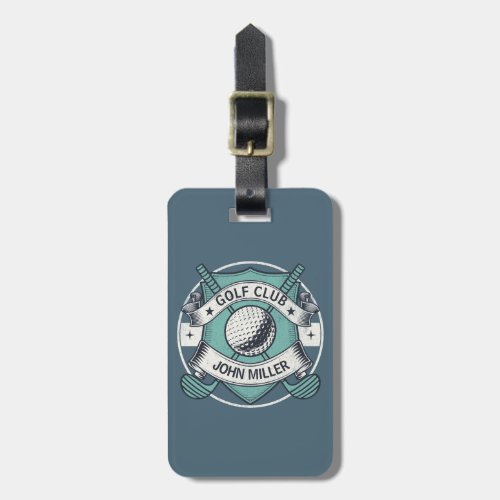 Personalized golf club name design luggage tag