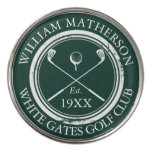 Personalized Golf Club Name Emerald Green Golf Ball Marker Personalized Golf Club Name Emerald Green Golf Ball Marker