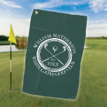 Personalized Golf Club Name Emerald Green Golf Towel at Zazzle