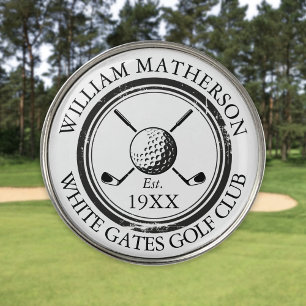 Personalized Golf Club Name Established Ball Marker