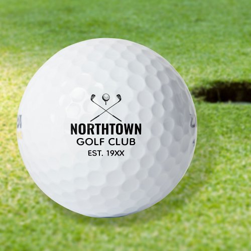 Personalized Golf Club Name Established Date Golf Balls