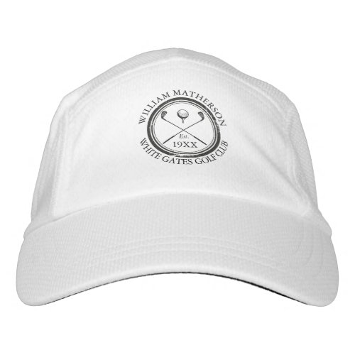 Personalized Golf Club Name Established Date Hat
