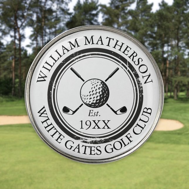 Personalized Golf Club Name Established Golf Ball Marker (Personalized Golf Club Name Established Golf Ball Marker)