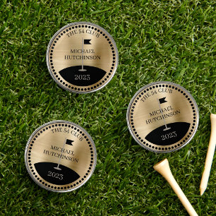 Personalized Golf Club Name Gold Ball Marker
