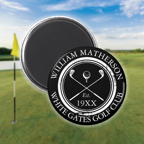 Personalized Golf Club Name Golf Aged Stamp Magnet