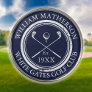 Personalized Golf Club Name Navy Blue Golf Ball Marker