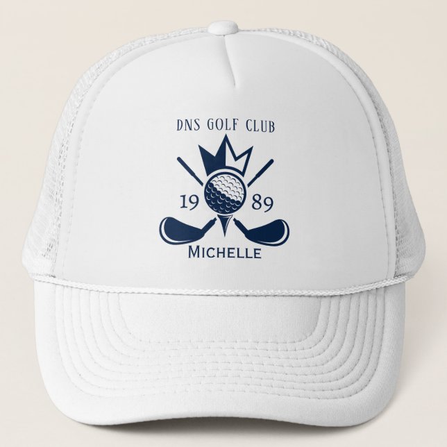 Personalized Golf Club Name Trucker Hat (Front)