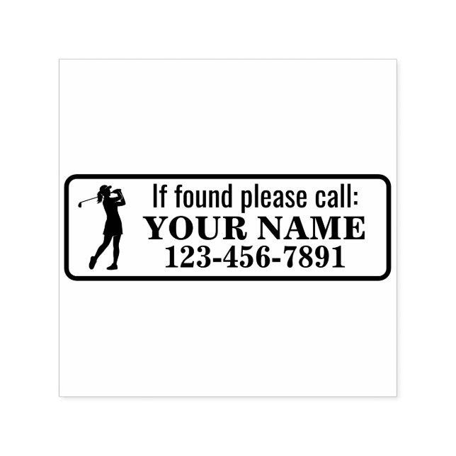 Personalized Golf Club Self-inking Stamp (Design)