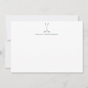 Personalized Golf Clubs Note Card
