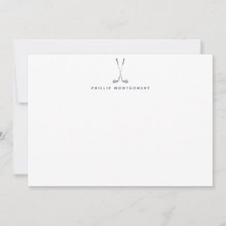  Personalized Golf Clubs Note Card