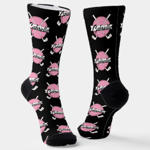 Personalized Golf Clubs Old Money Pink Monogram Socks