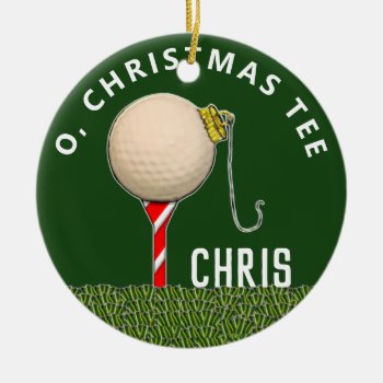 Personalized Golf Collectible Ceramic Ornament by partygames at Zazzle