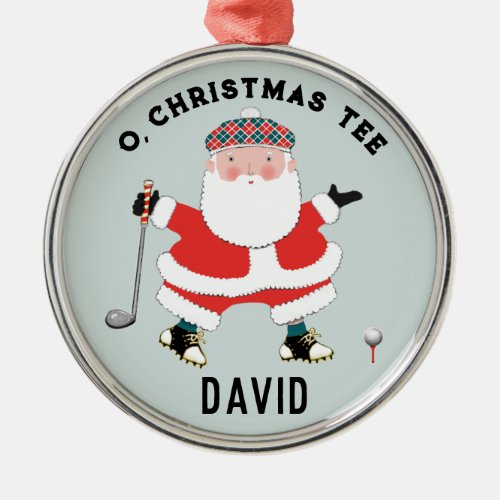 Personalized Golf Collectible Metal Ornament