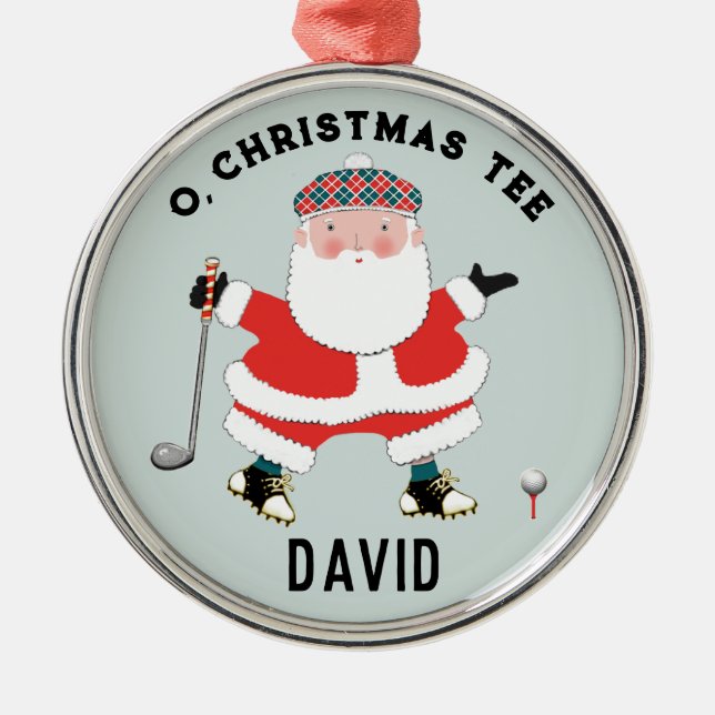 Personalized Golf Collectible Metal Ornament (Front)