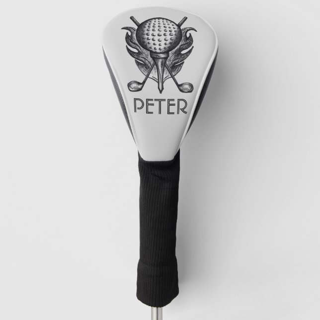 Personalized Golf Course Ball Tee Club Custom Gift Head Cover (Front)