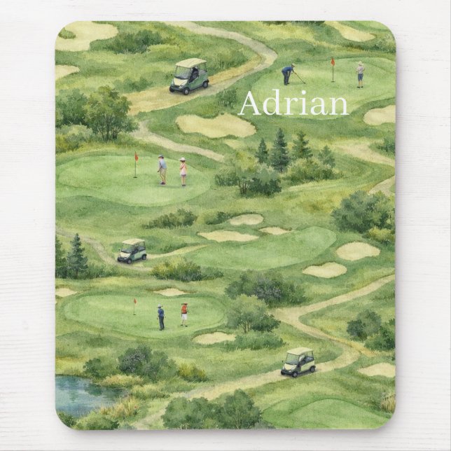 Personalized golf course mouse pad (Front)