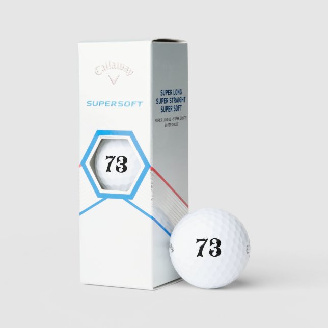 Personalized Golf - Custom Number Lucky Callaway  Balls (Packaging)