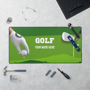 Personalized Golf Desk Mat – Time Elegance