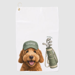 Personalized Golf Dog Towel Custom Pet Portrait
