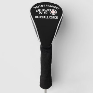 Personalized golf driver cover for baseball coach