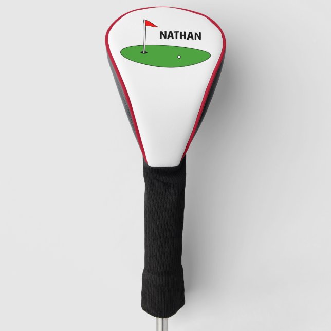 Personalized golf driver head cover gift (Front)