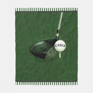 Personalized Golf Fleece Blanket