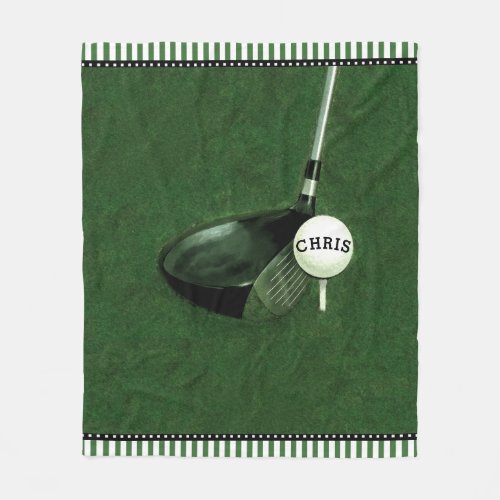 Personalized Golf Fleece Blanket