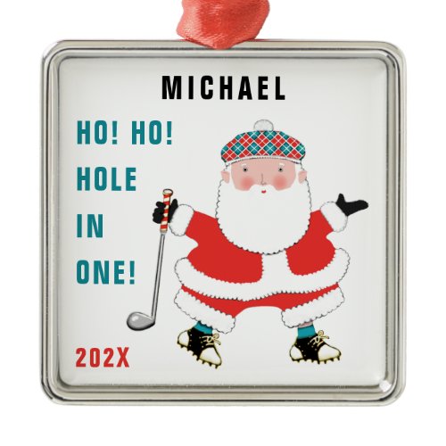 Personalized Golf Gift Metal Ornament